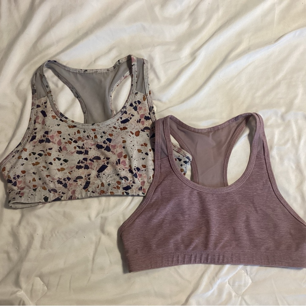Active USA Racerback Sports Bras - Patterned and Mauve